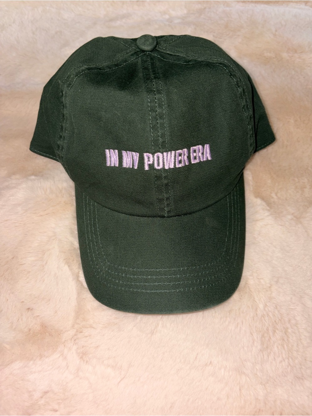 Dark Green 'In My Power Era' Embroidered Baseball Cap